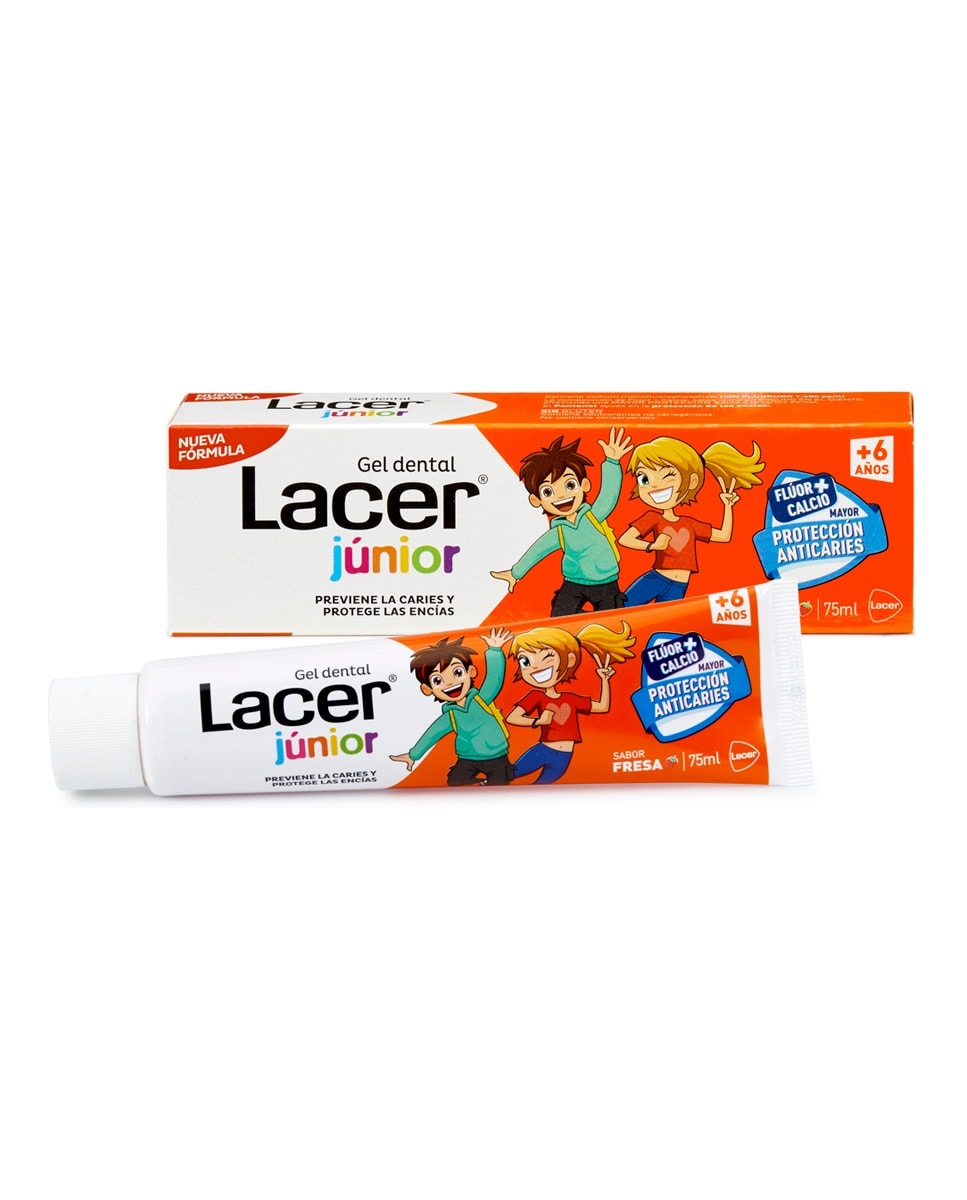 Lacer - Gel Dentífrico Fresa 75 ml Lacer Junior. - Image 1