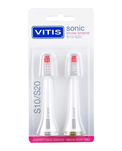 Vitis - 2 Recambios Cabezal encías Cepillo eléctrico Vitis Sonic S10 y S20 Vitis. - Image 1