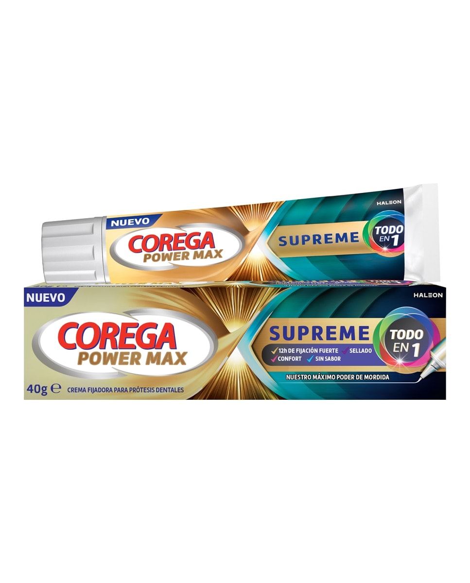 Corega - Crema Fijadora Para Prótesis Dentales Todo en 1 Corega. - Image 1