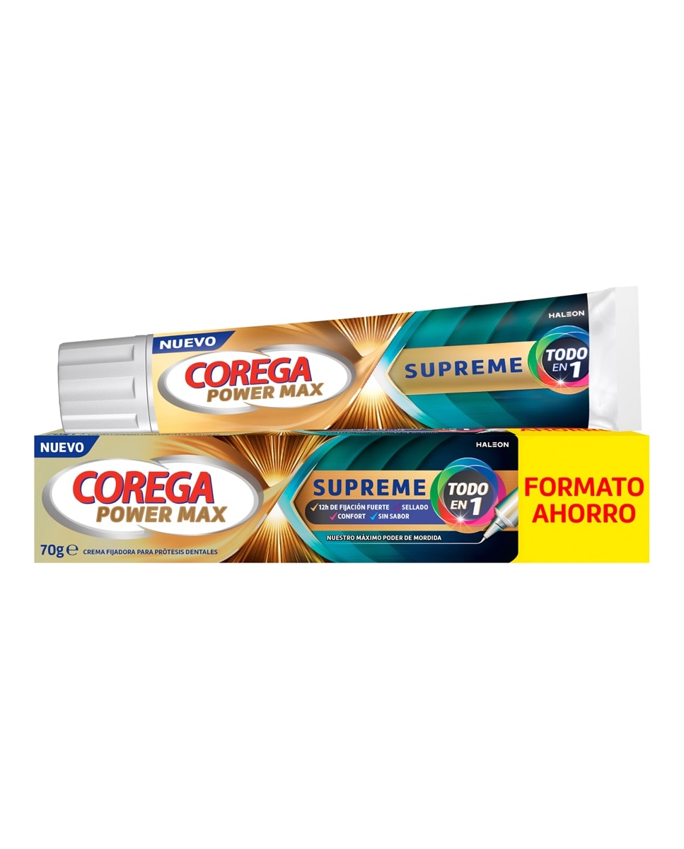 Corega - Crema Fijadora Para Prótesis Dentales Todo en 1 Corega. - Image 1