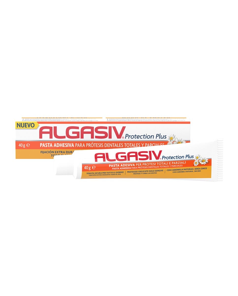 Algasiv - Crema Fijadora De Prótesis Dentales Protection Plus 40 G Algasiv. - Image 1