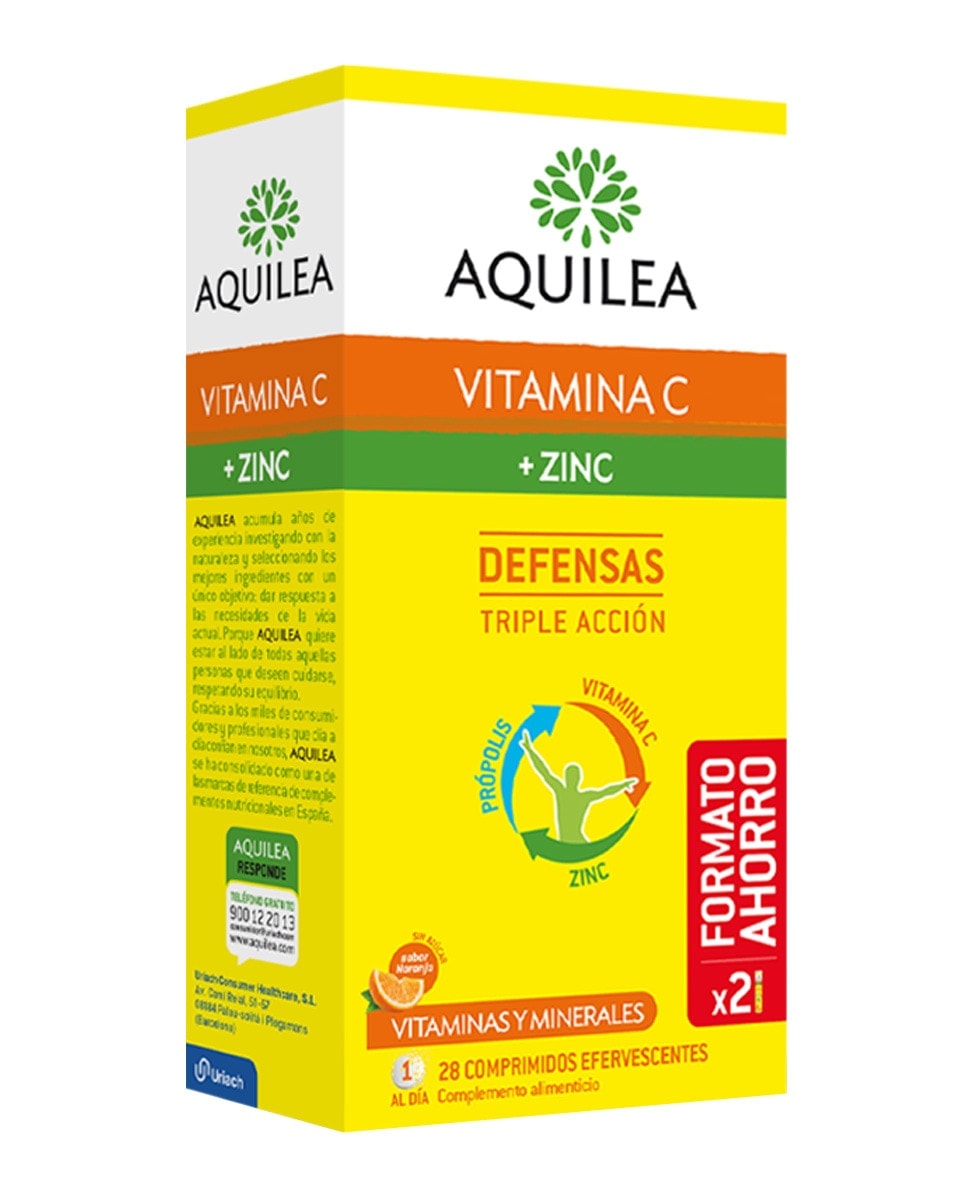 Aquilea - 28 Comprimidos Efervescentes Aquilea Vitamina C+ Zinc Aquilea. - Image 1