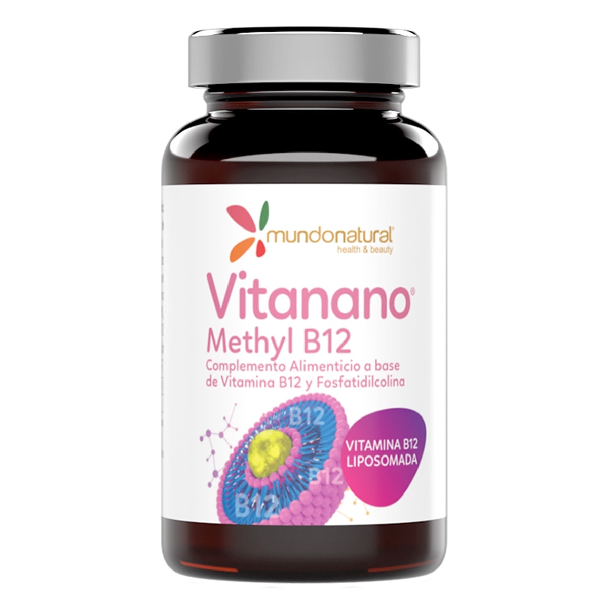 Mundo Natural - 30 cápsulas Vitanano Methyl B12 liposomado Mundo Natural. - Image 1