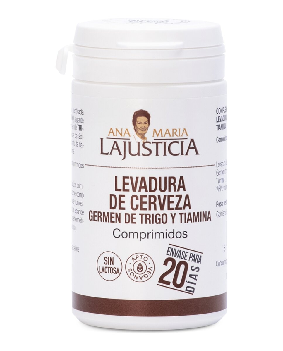 Ana María Lajusticia - 80 Comprimidos Levadura De Cerveza + Germen Trigo + Tiamina (B1) Ana María LaJusticia. - Image 1