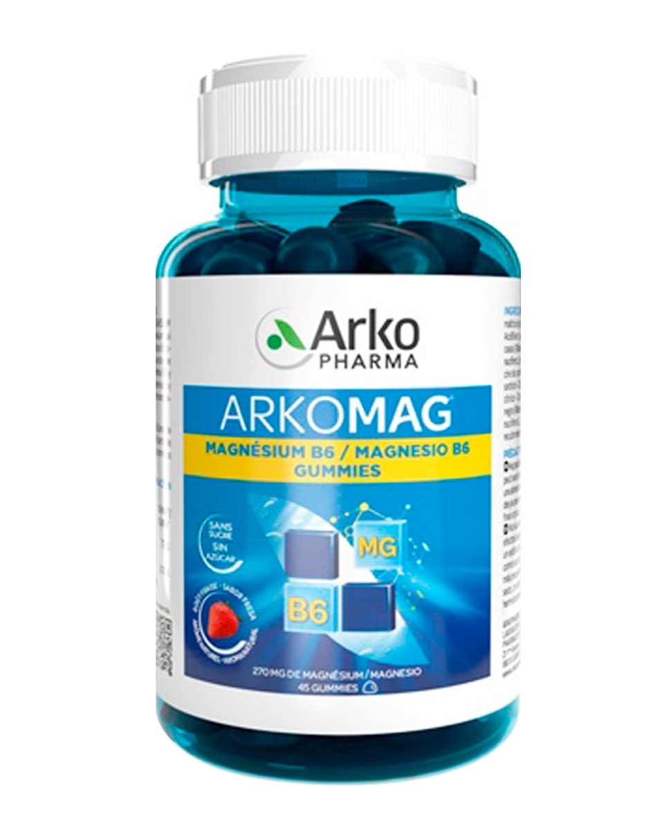 Arkopharma - 45 Gummies Arkomag Magnesio B6 Sabor Fresa Arkopharma. - Image 1