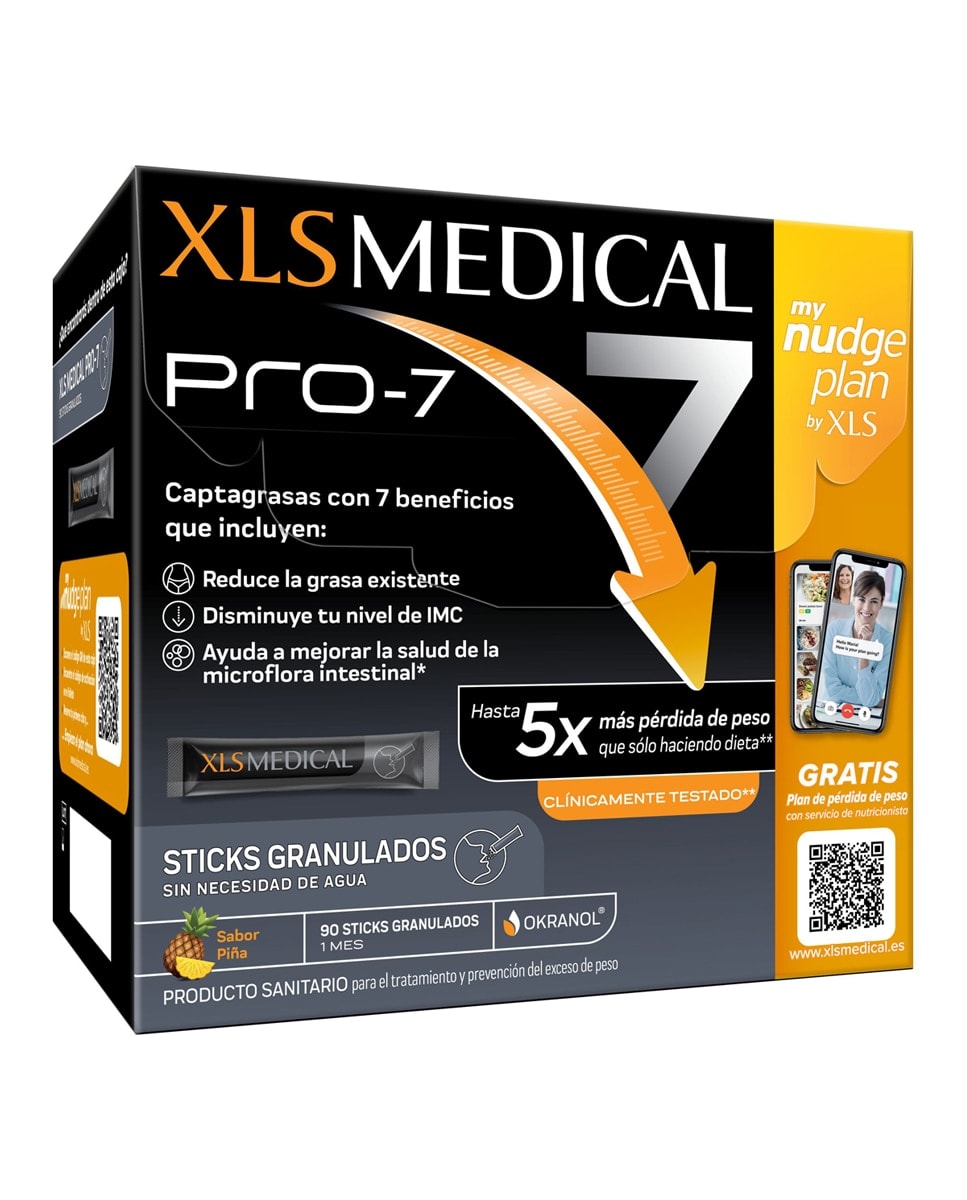 XLs Medical - 90 Sticks granulados Pro 7 Nudge XLS Medical. - Image 1