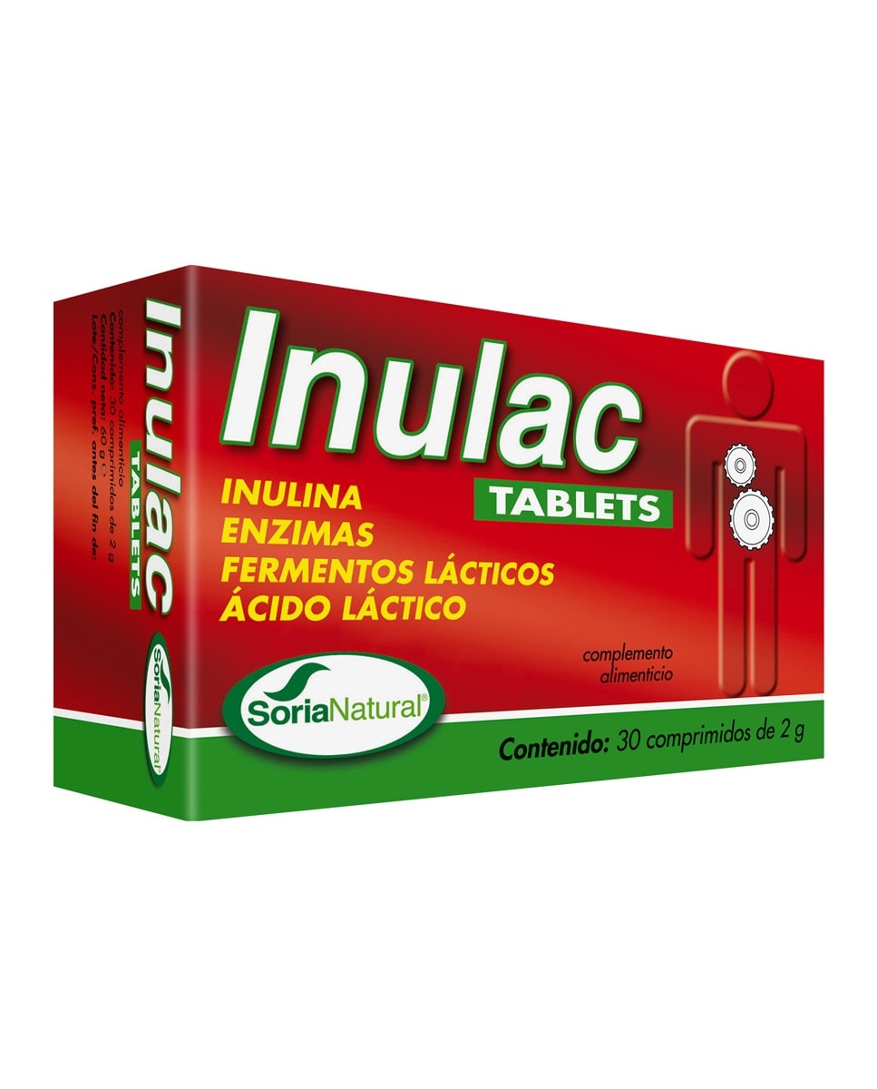 Soria Natural - 30 Comprimidos Inulac Tablets Soria Natural. - Image 1
