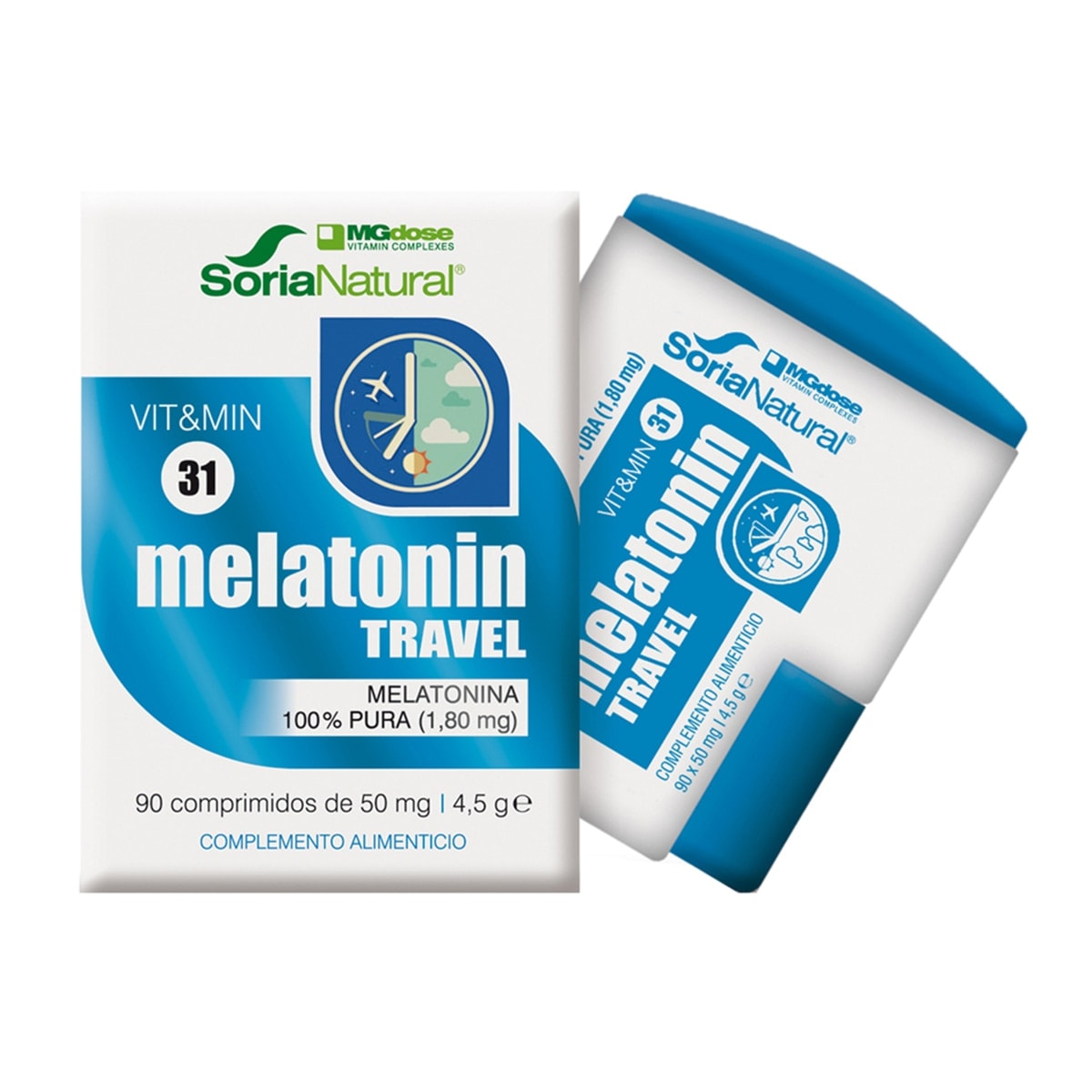 Soria Natural - 90 Comprimidos Melatonin Travel Soria Natural. - Image 1
