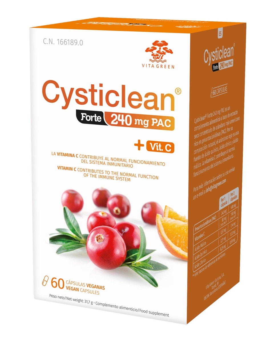 CYSTICLEAN - 60 cápsulas Cysticlean Forte Vita Green. - Image 1