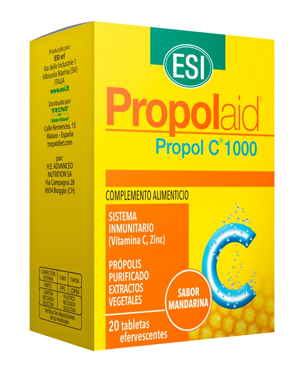 ESI - 20 Tabletas Prevención enfermedades invernales Propol C Propolaid ESI. - Image 1