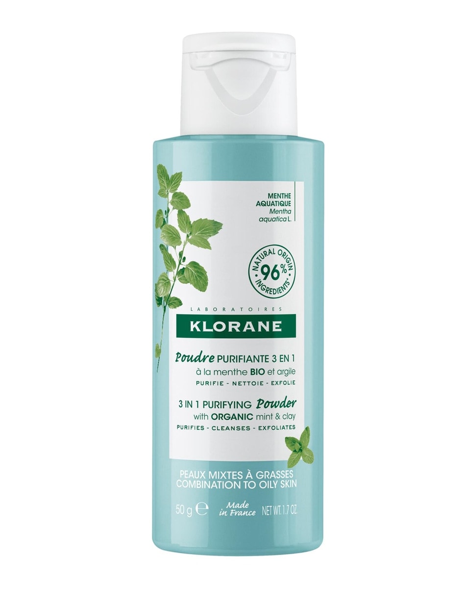 Klorane - Polvo Purificante 3 En 1 A La Menta Acuática Bio 50 g Klorane. - Image 1