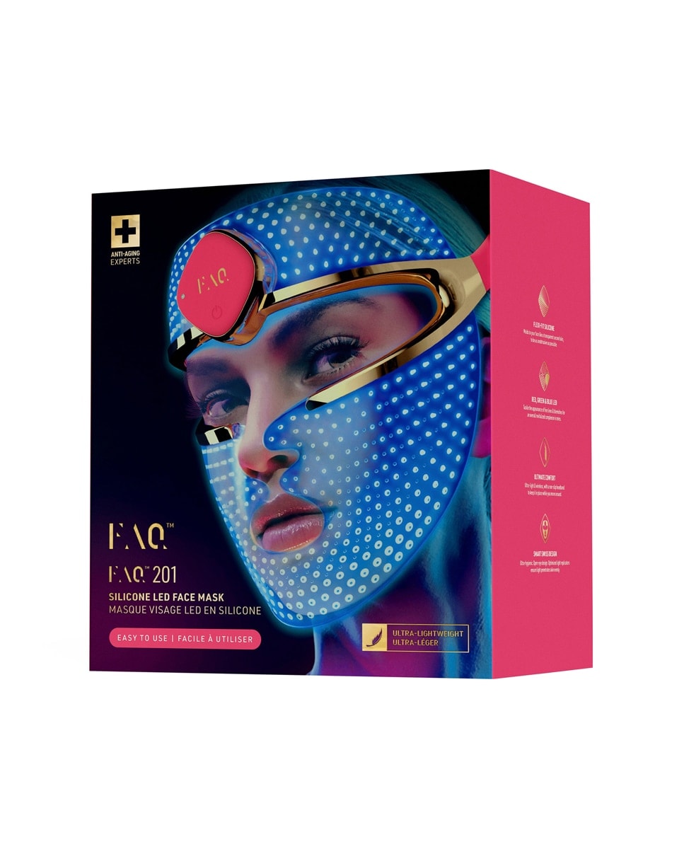 FAQ - Mascarilla facial FAQ™ 201, tratamiento antienvejecimiento, con silicona pura y LED RGB. - Image 1