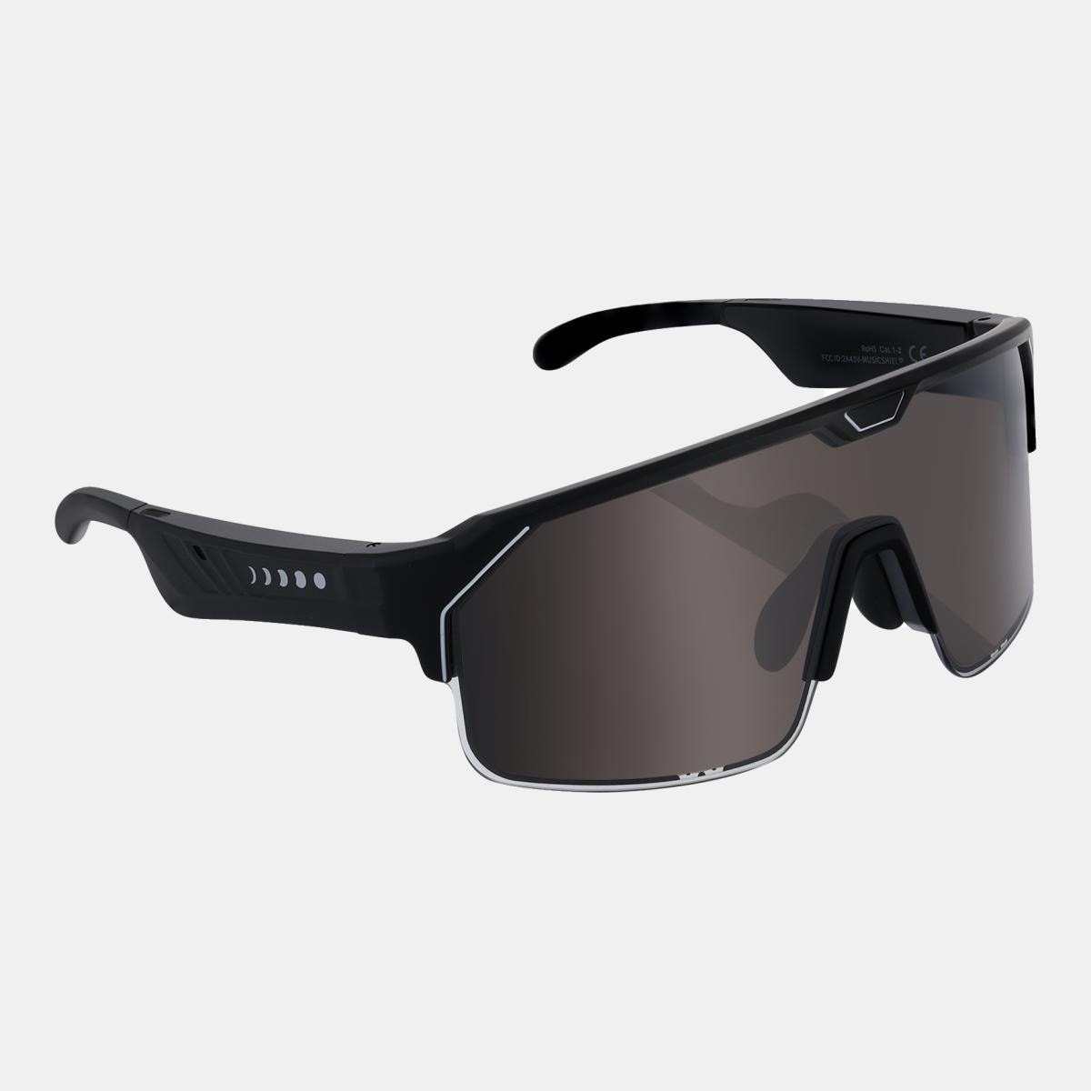CHAMELO - Gafas de Sol Unisex Music Shield Slider HVL Smoke Matte Black Chamelo. - Image 1