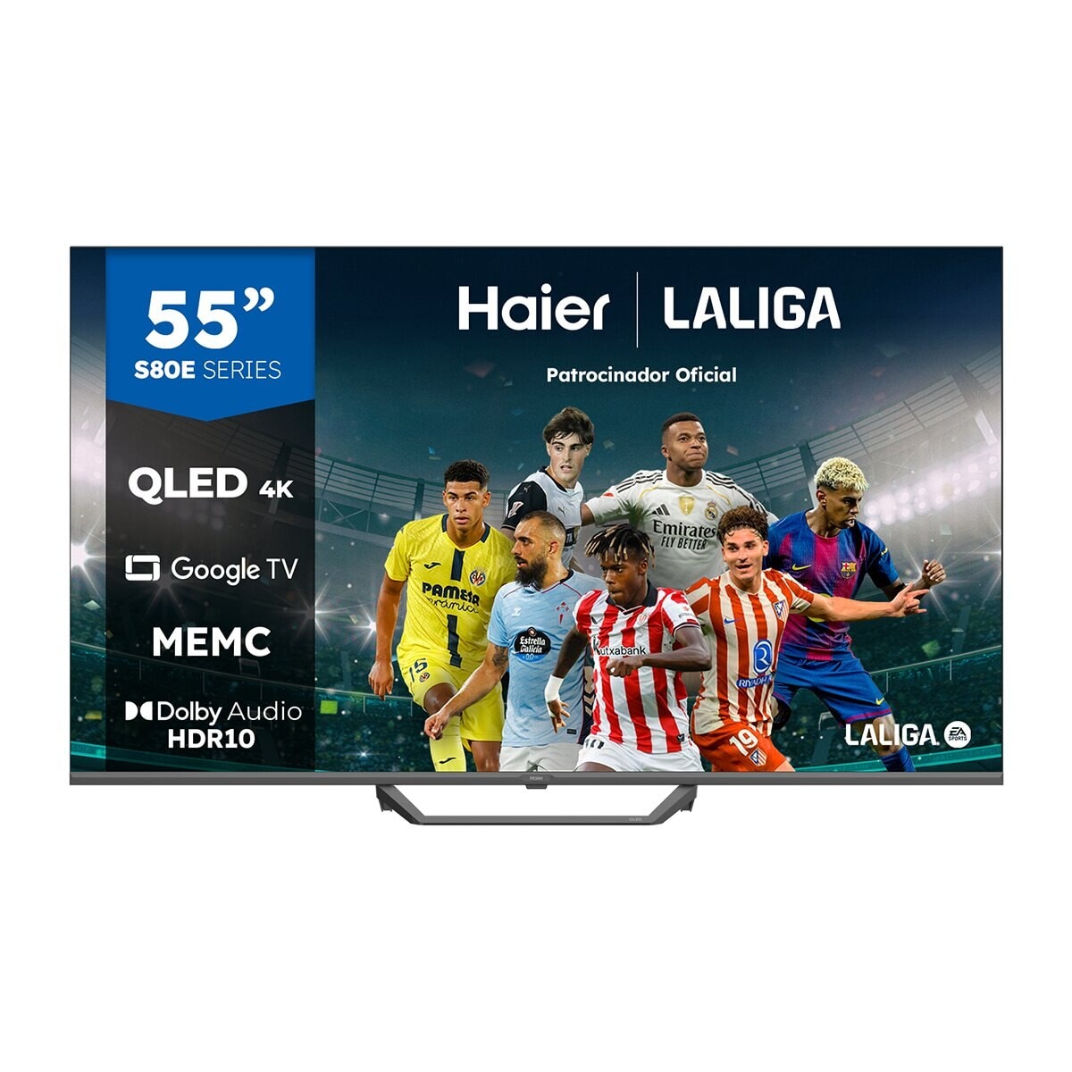Haier - TV QLED 140cm (55") Haier H55S80EUX S80E Series, UHD 4K, Smart Google TV, HDR10 (Reacondicionado Grado C). - Image 1