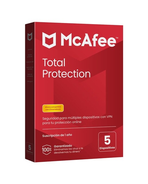 McAfee - McAfee Total Protection, 5 dispositivos (Windows-Mac-Android-iOS-ChromeOS) - Suscripción de 1 año. - Image 1