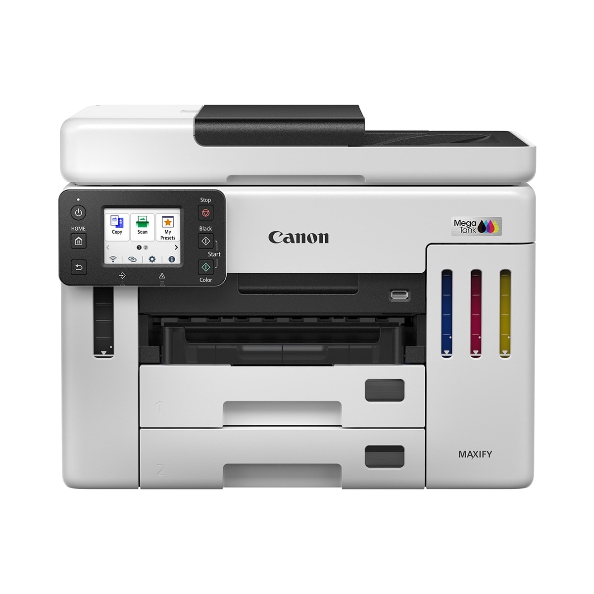 Canon - Impresora Multifunción Canon 4 en 1 MAXIFY GX7150 MegaTank con D-ADF de 50 hojas, Wi-Fi, depósitos de tinta rellenables, impresora de alto ren. - Image 1