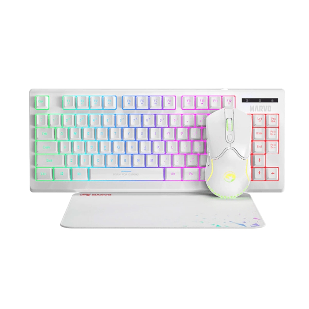 Marvo - Combo Teclado+Ratón+Alfombrilla Marvo MA-CM310WH SP. - Image 1