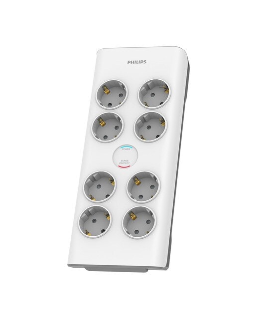 Philips - Regleta de protección Philips SPN7080WA, 8 enchufes. - Image 1