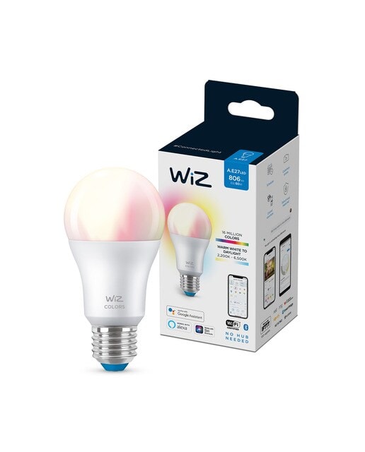 WiZ - Bombilla inteligente WiZ LED Regulable Colores A60 60W E27 WiFi y Bluetooth. - Image 1