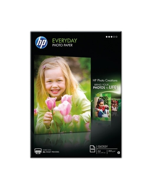 HP - Papel fotográfico HP Everyday A4 200g 100 hojas. - Image 1