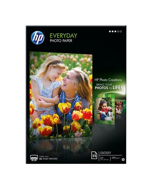 HP - Papel fotográfico HP A4 200g 25 hojas. - Image 1