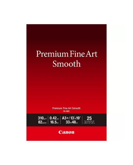 Canon - Papel fotográfico Canon Premium Fine Art Smooth FA-SM2, A3 Plus 25 hojas. - Image 1