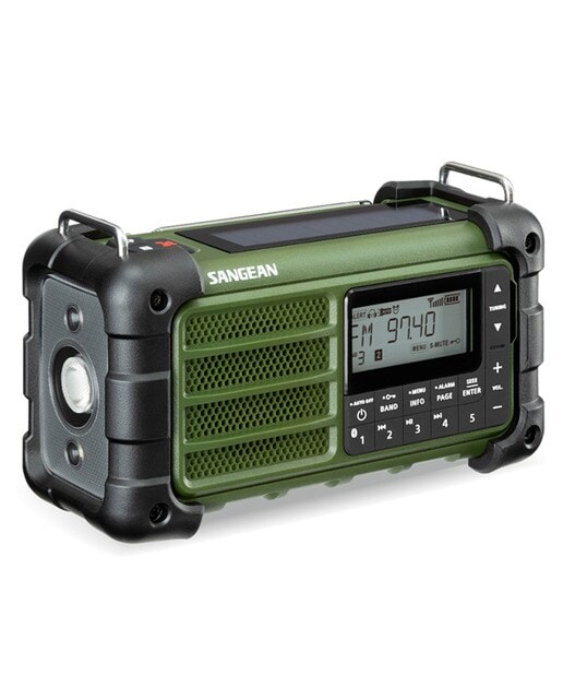 Sangean - Radio de Emergencia Recargable Sangean MMR99 Forest Green. - Image 1