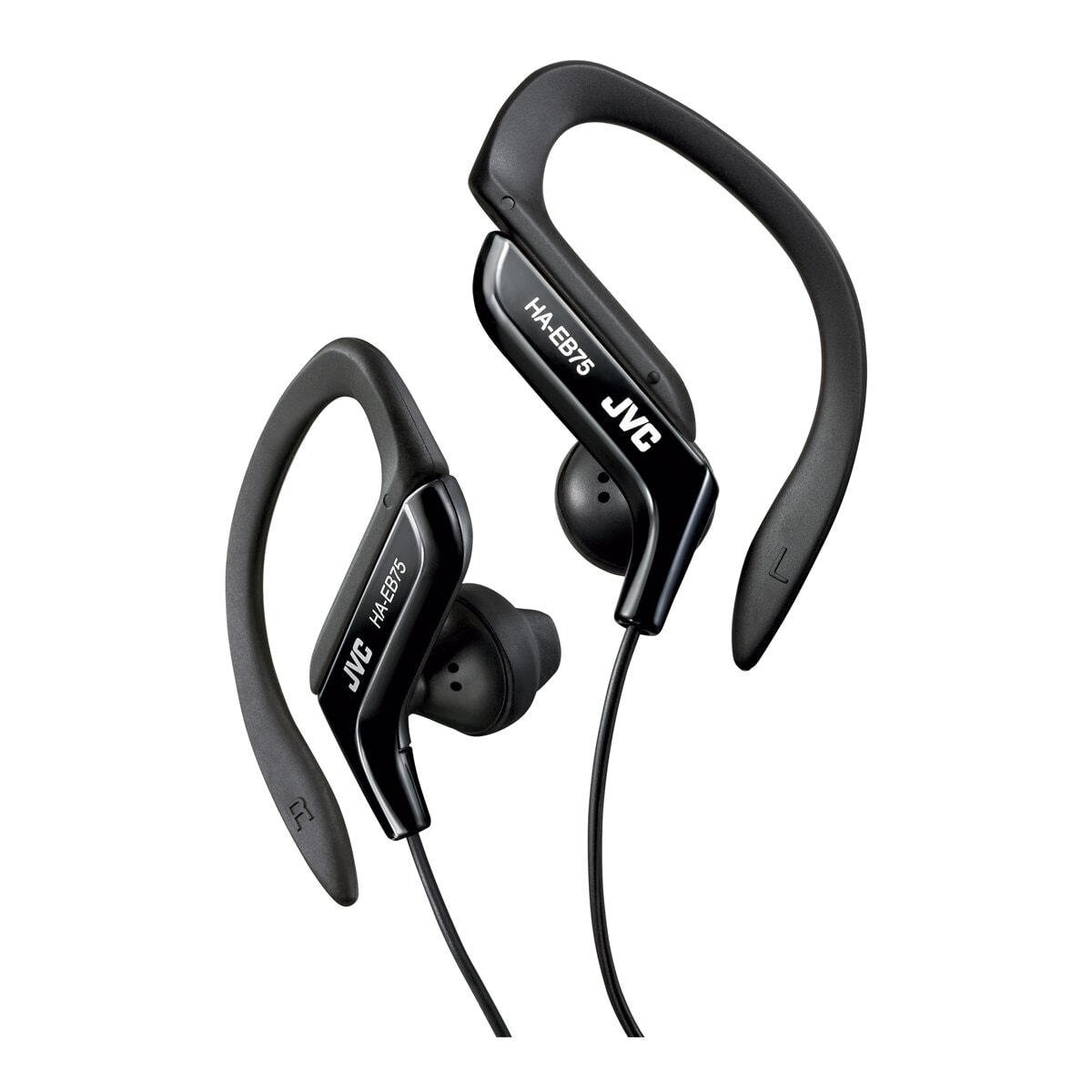 JVC - Auriculares de botón deportivos JVC HA-EB75-BN-U con enganche tipo clip ajustable. - Image 1