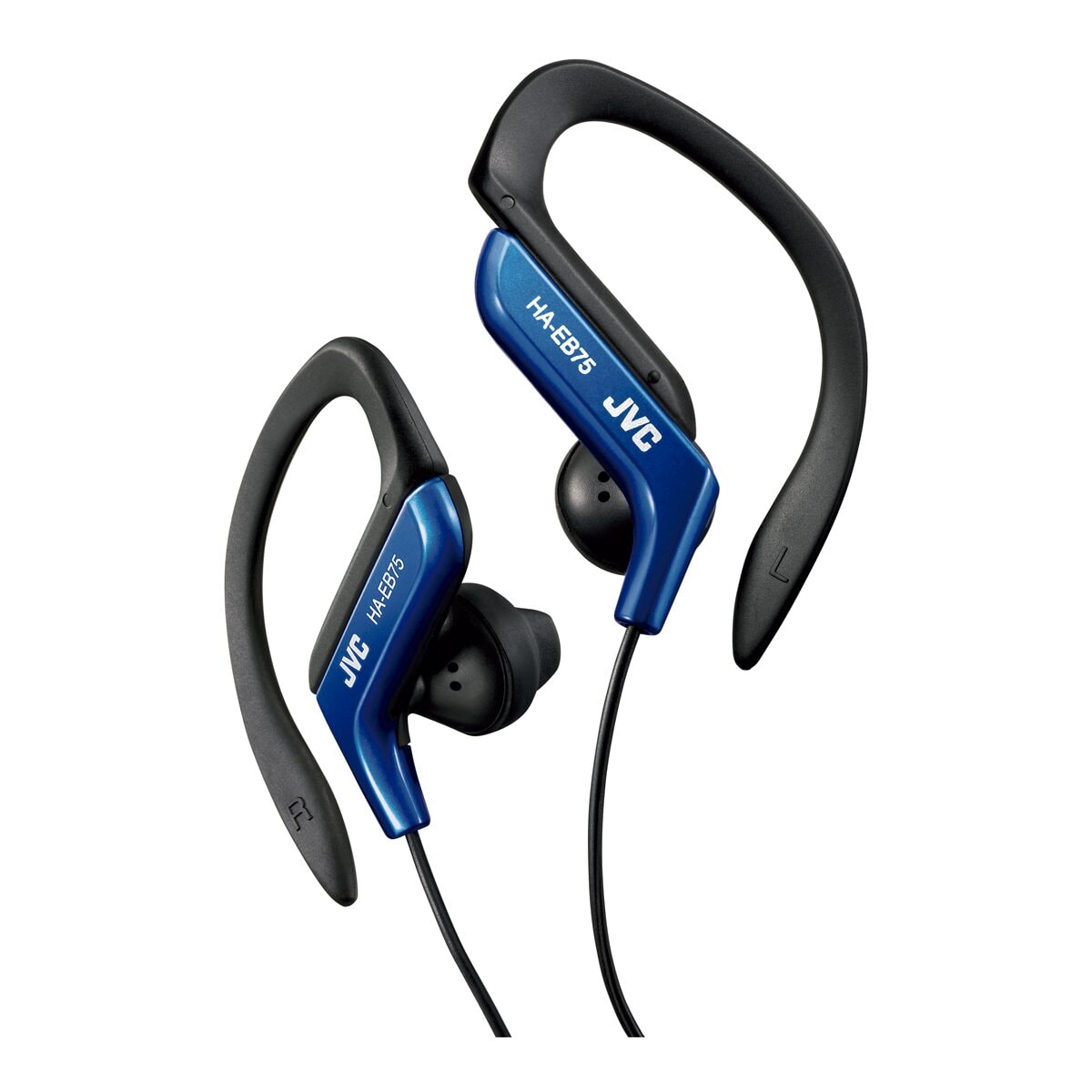 JVC - Auriculares de botón deportivos JVC HA-EB75-BN-U con enganche tipo clip ajustable. - Image 1