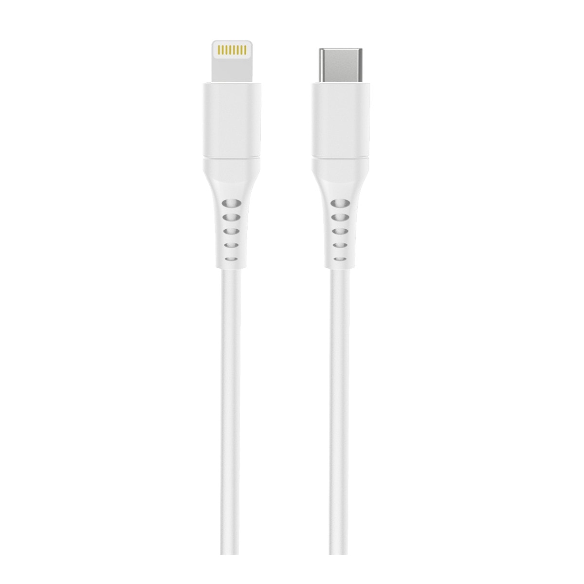 Inves - Cable de carga Inves LT- LC1M-WH de USB-C a Lightning blanco de 1 metro. - Image 1