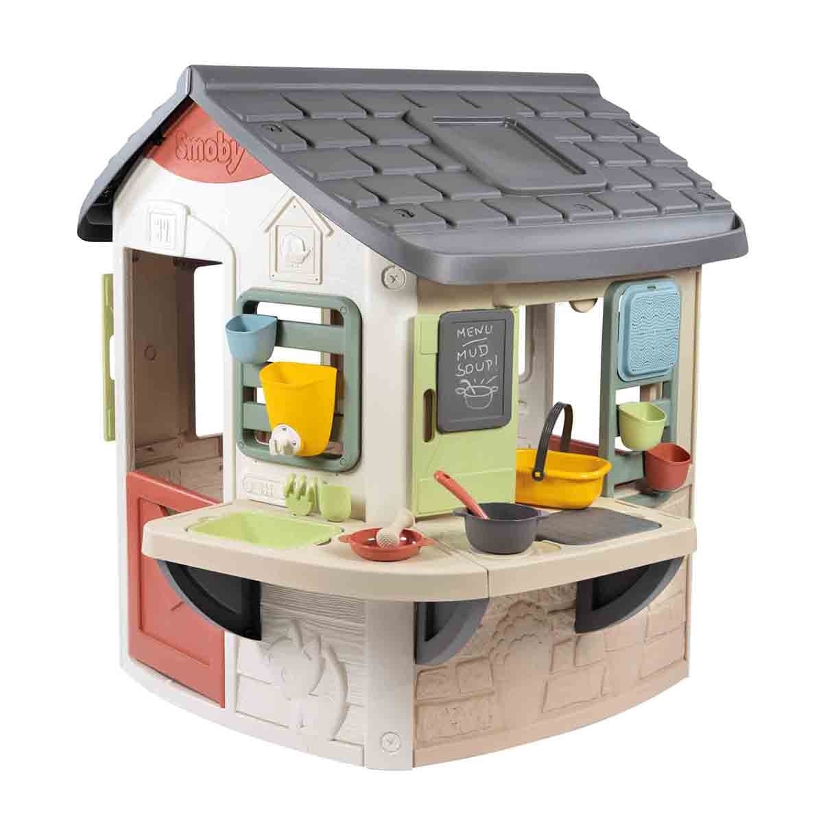 Casa de juego con cocina de barro con platos,cesta,depósito de agua de 1 litro Smoby Life - Image 1