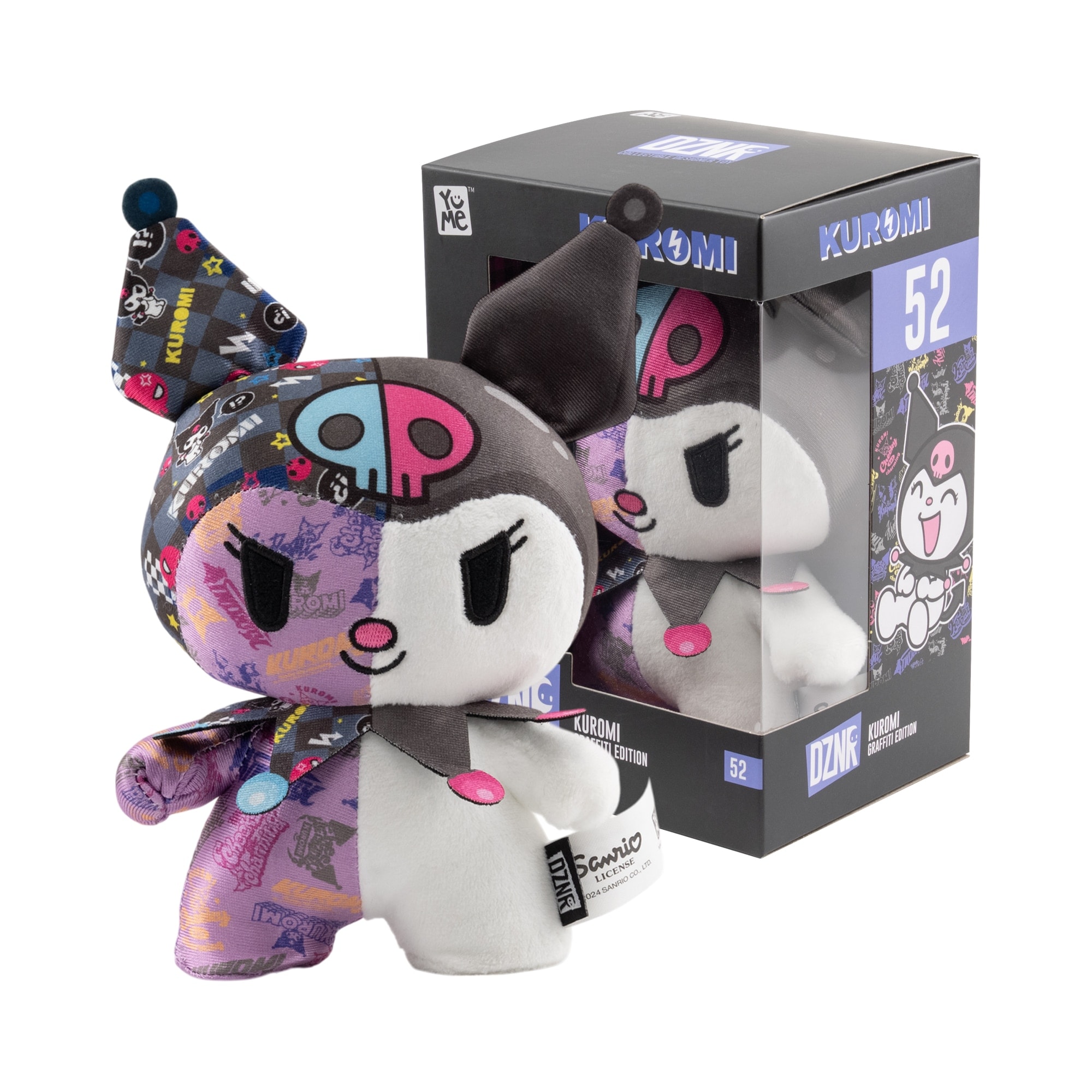 Yume - Peluche DZNR Hello Kitty and Friends Graffiti Edición Kuromi YuMe. - Image 1