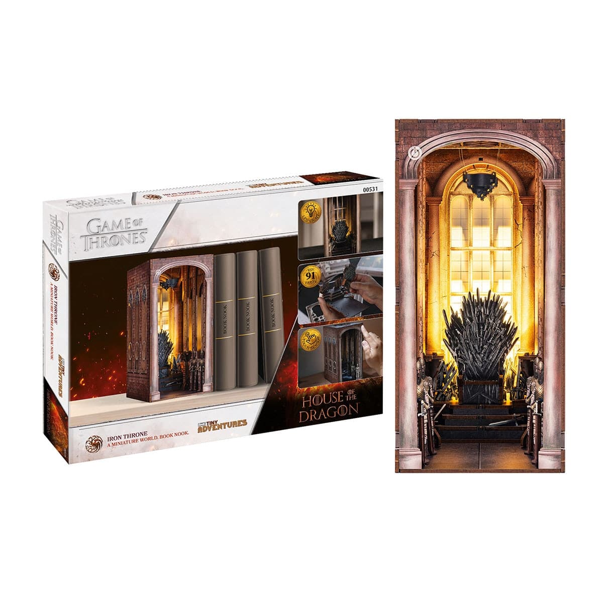 Revell - Sujeta libros con luz para montar Iron Throne House of the Dragon Revell.