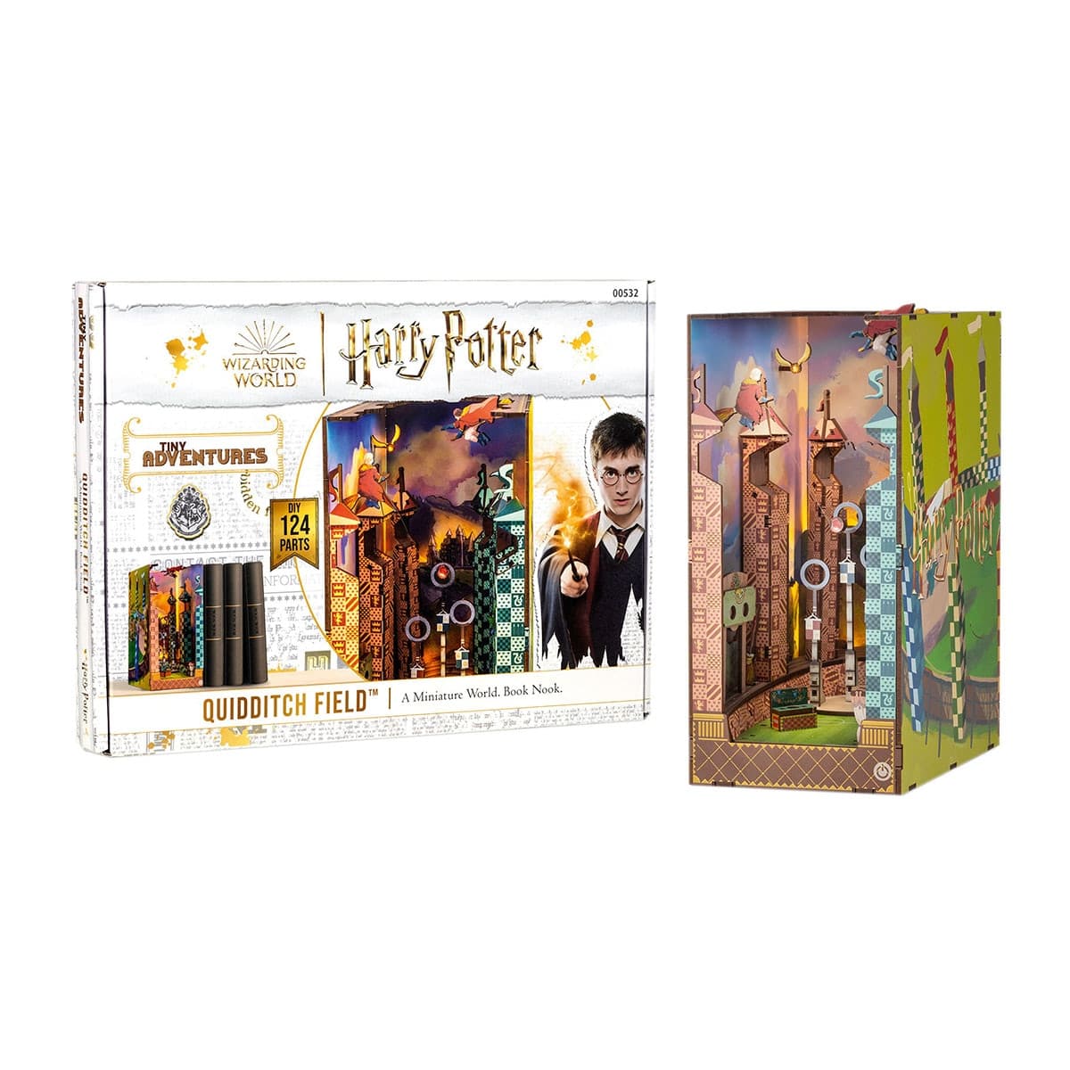 Revell - Sujeta libros con luz para montar Quidditch Field Harry Potter Revell.