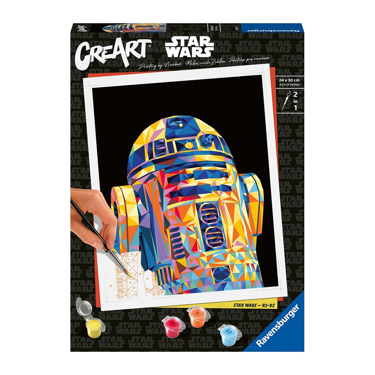 Ravensburger - Juego Pintar Por Números Para Adultos Creart Serie Trend C Polygon Starwars R2 2D Ravensburger. - Image 1