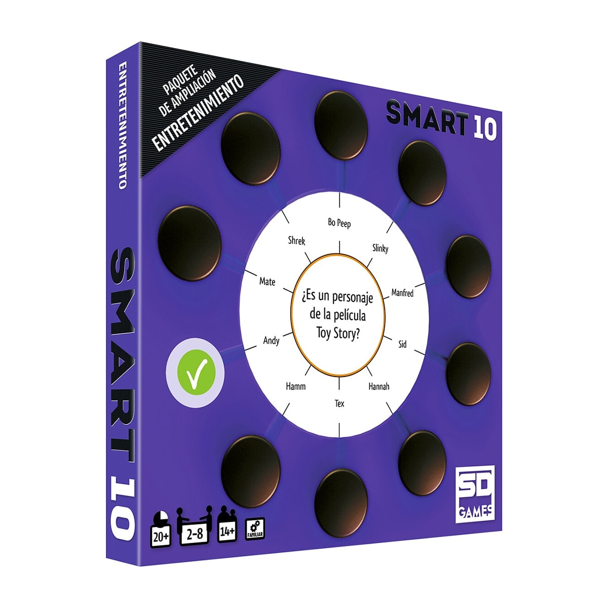 SD Games - Juego de mesa Smart 10 Expansión 100 Preguntas Entretenimiento. - Image 1