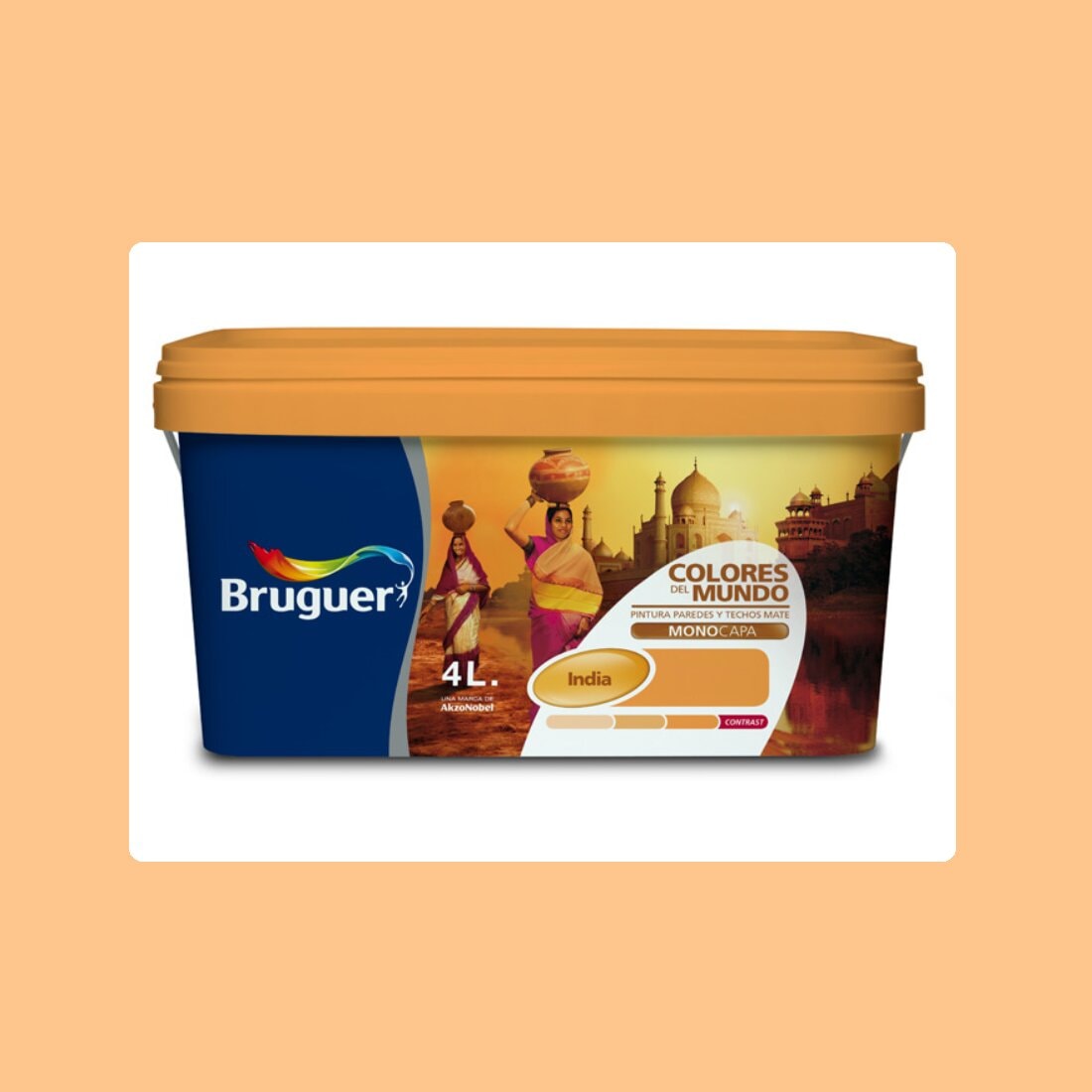 Bruguer - Pintura Plástica Mate Colores Del Mundo 4 l - Serie India. - Image 1