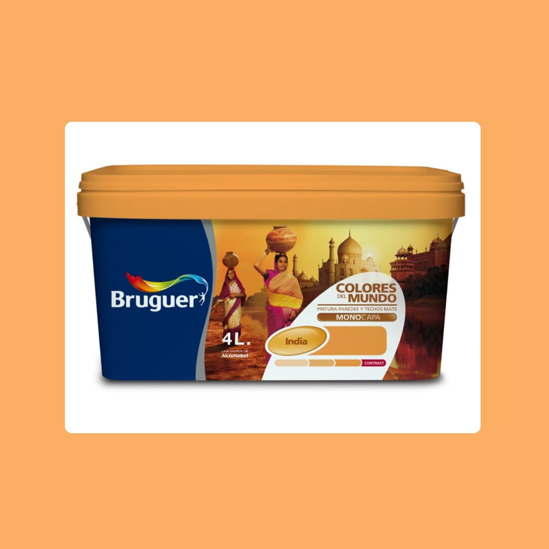 Bruguer - Pintura Plástica Mate Colores Del Mundo 4 l - Serie India. - Image 1