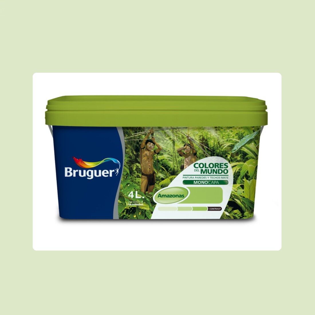 Bruguer - Pintura Plástica Mate Colores Del Mundo 4 l - Serie Amazonas. - Image 1