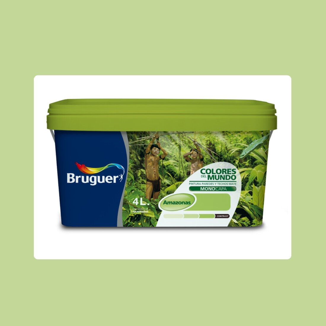 Bruguer - Pintura Plástica Mate Colores Del Mundo 4 l - Serie Amazonas. - Image 1
