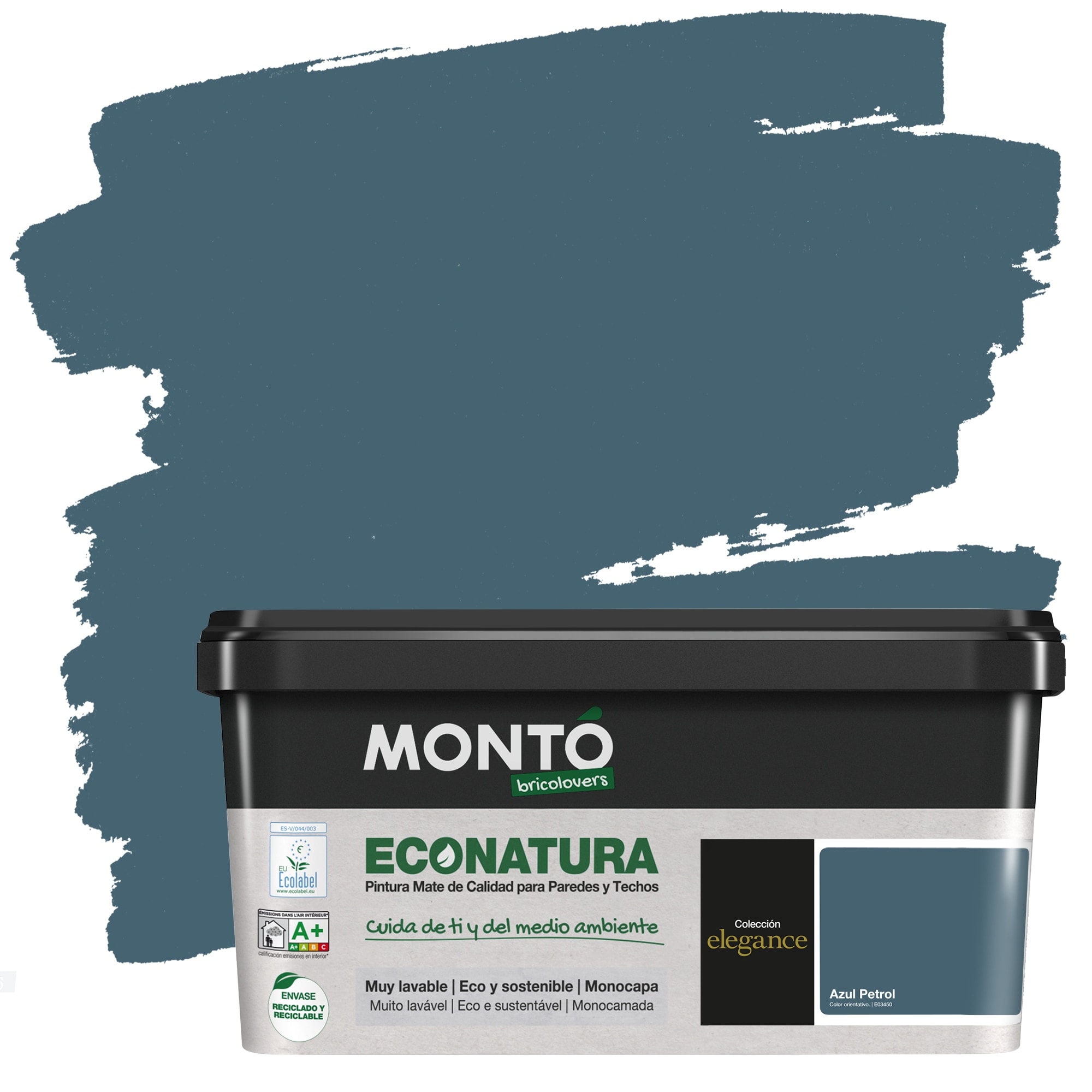 MONTÓ - Pintura Mate para paredes y techos de interior Econatura 4L 681929 EN008. - Image 1