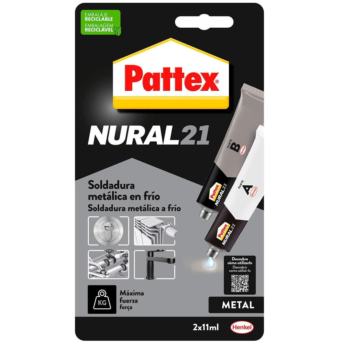 Pattex - Nural 21 Soldadura Reparadora Metálica en Frío. - Image 1