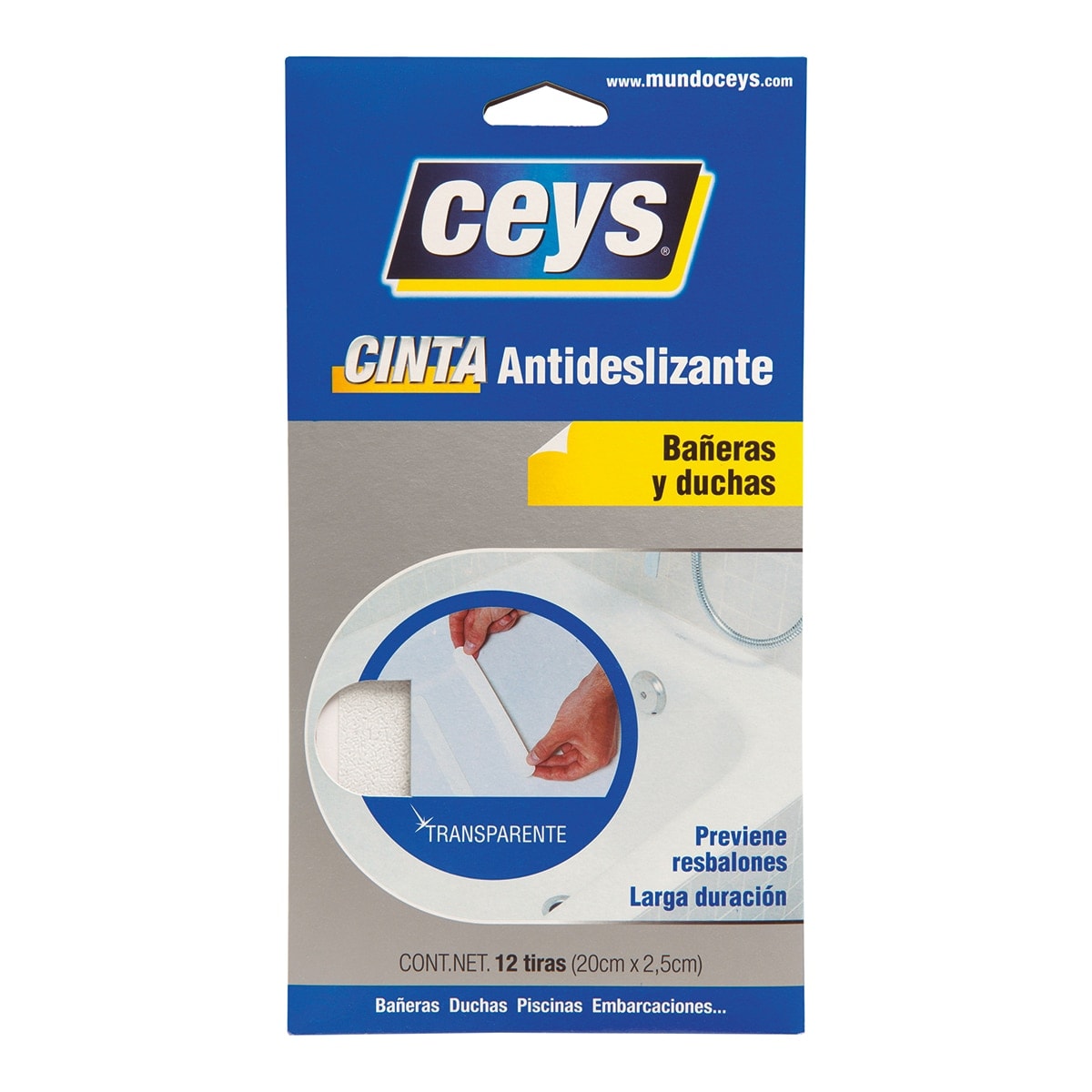 Ceys - Tiras Antideslizantes Baños y Duchas Tackceys - 8 Uds. - Image 1