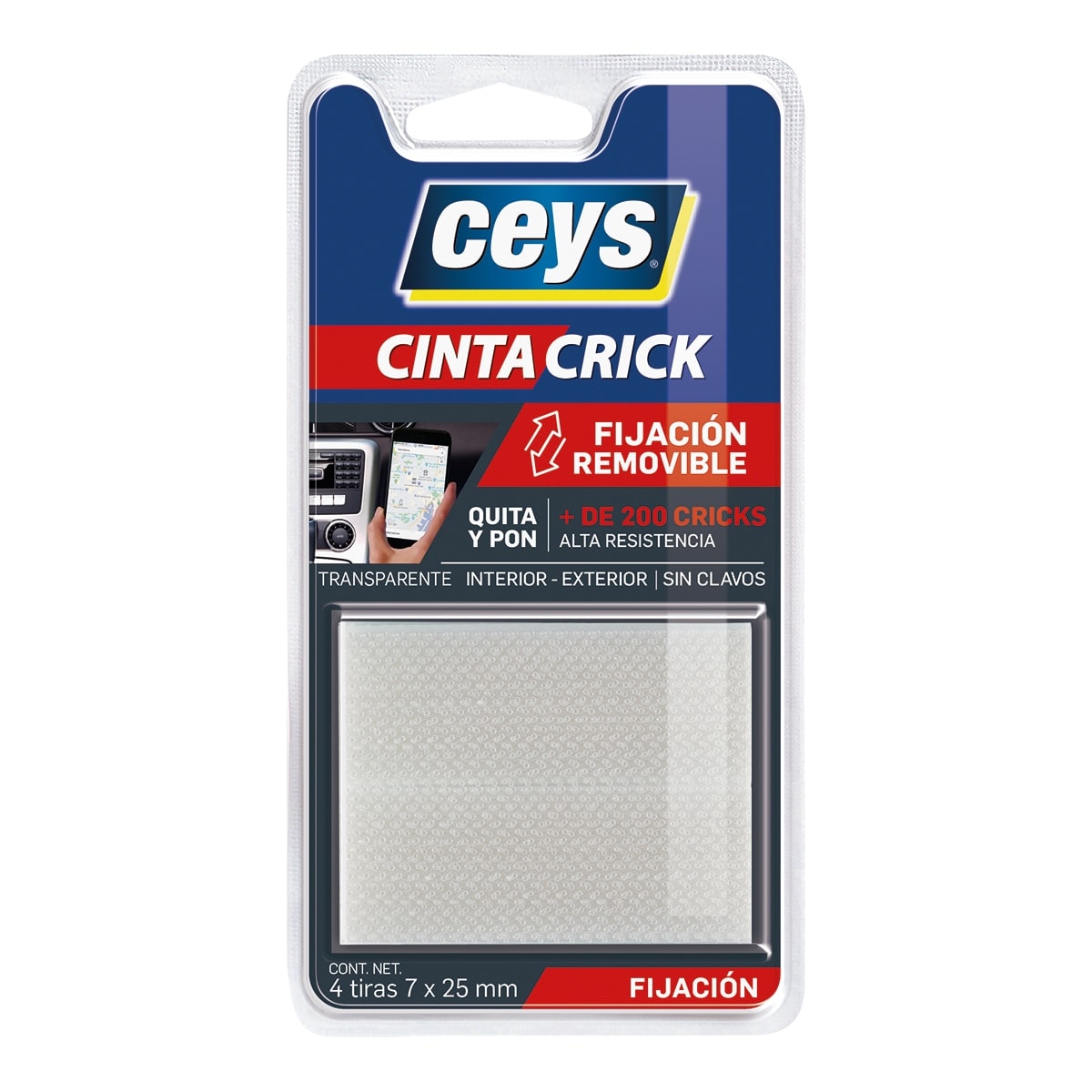 Ceys - Tiras Fijación Quita y Pon Crick 4 tiras. - Image 1