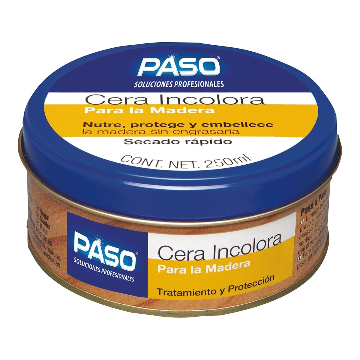 Paso - Cera Incolora para Madera 250 ml. - Image 1