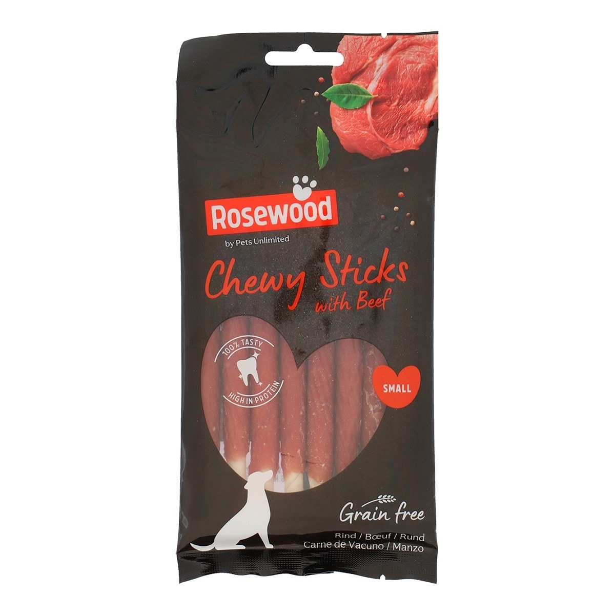 Rosewood - Snack para perros adultos pequeños y medianos Chewy Sticks Rosewood ternera 8 uds. - Image 1