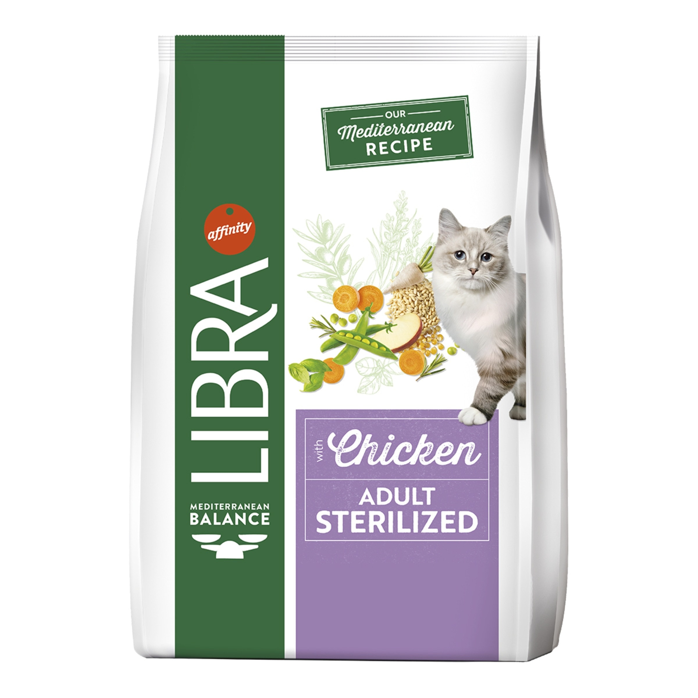 Libra - Pienso para gatos adultos esterilizados Libra pollo y cebada. - Image 1