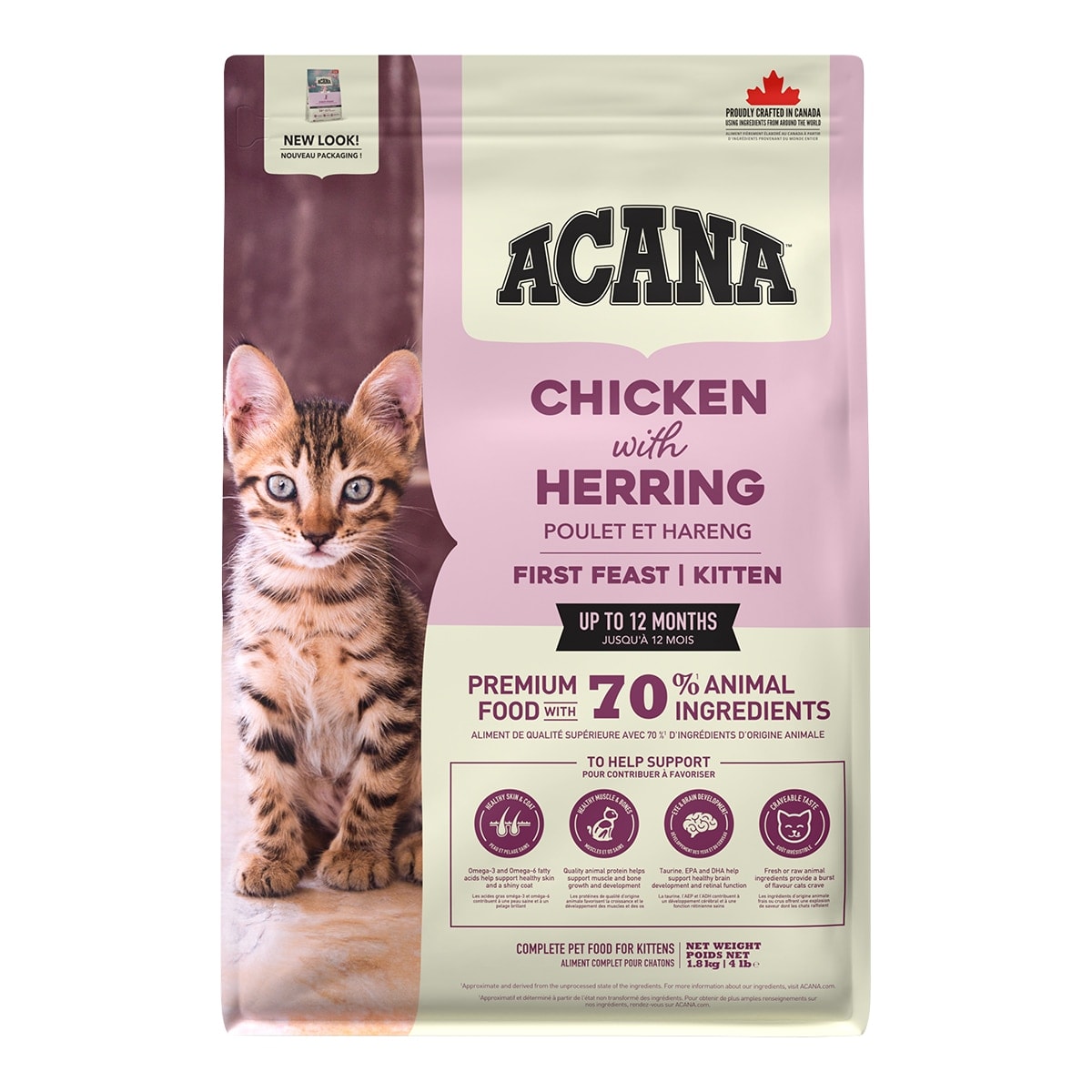 Acana - Pienso para gatitos First Feast sabor pollo y arenque Acana 1,8 kg. - Image 1