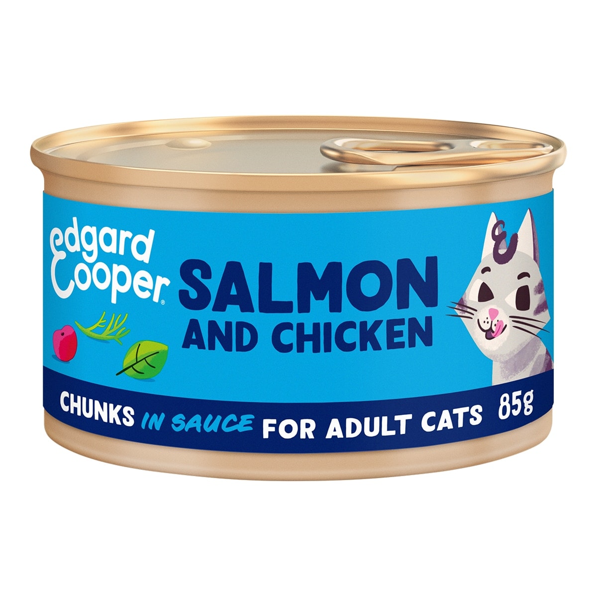 Edgard & Cooper - Comida húmeda para gatos Adultos Edgard & Cooper salmón y pollo en salsa 85g. - Image 1