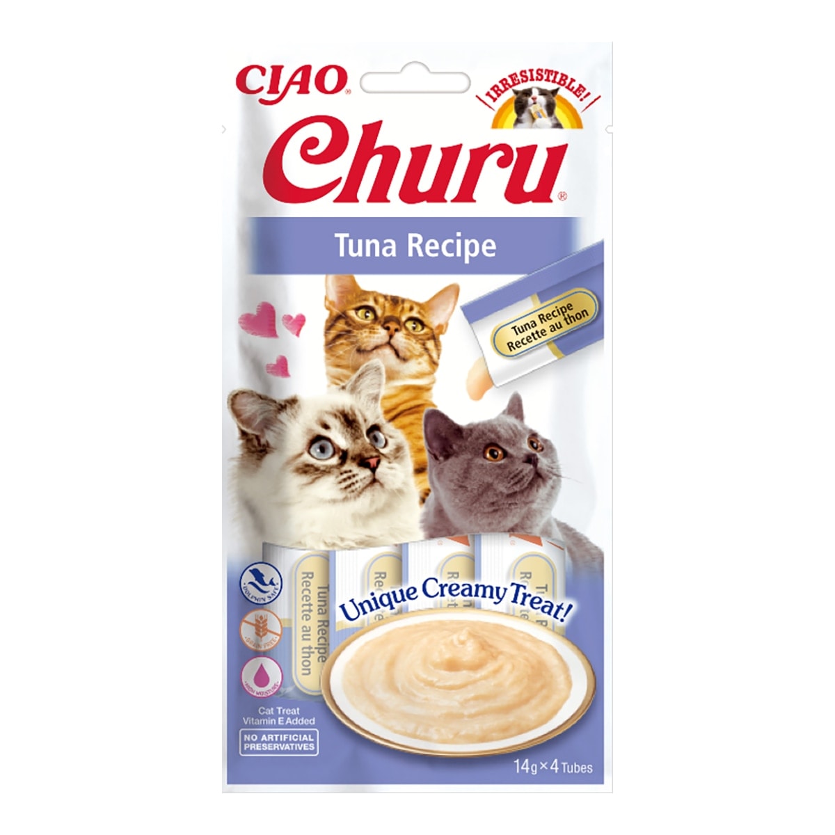 Churu - Snack para gatos adultos Churu atún 4 x 14 g. - Image 1